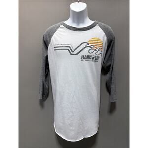 Hangout Shirt Mens XL White Gray Surfer Gulf Shores Alabama Beach Bum Tee